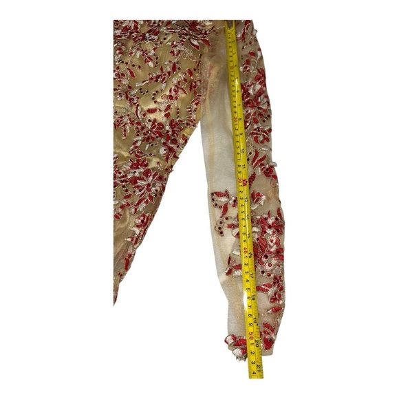 MEIER Women’s Illusion Long Sleeve Embroidery Prom/Formal Dress – Size 8 NWT - Picture 10 of 16